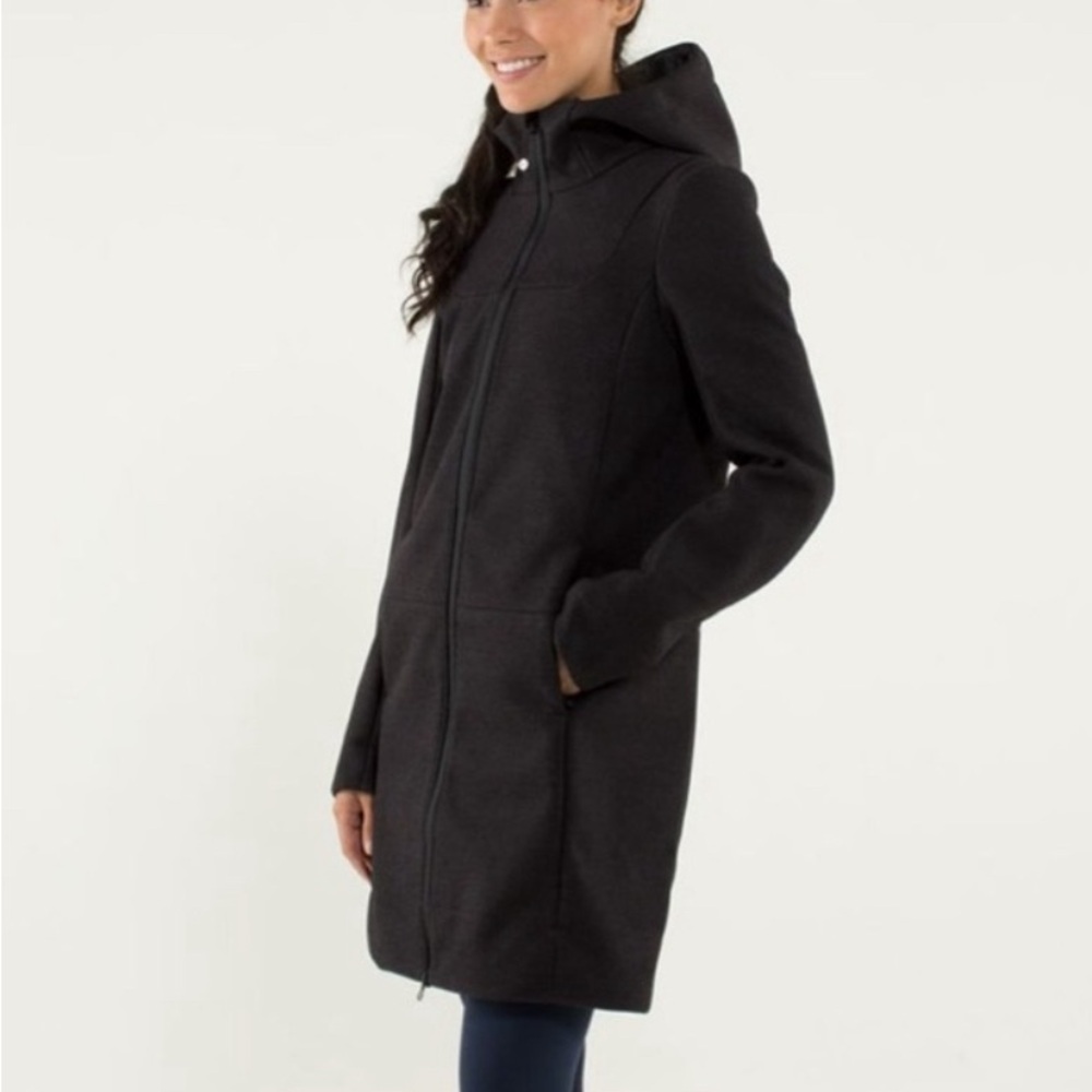 Lululemon Women's City Soft-shell Tweed  Black Hooded